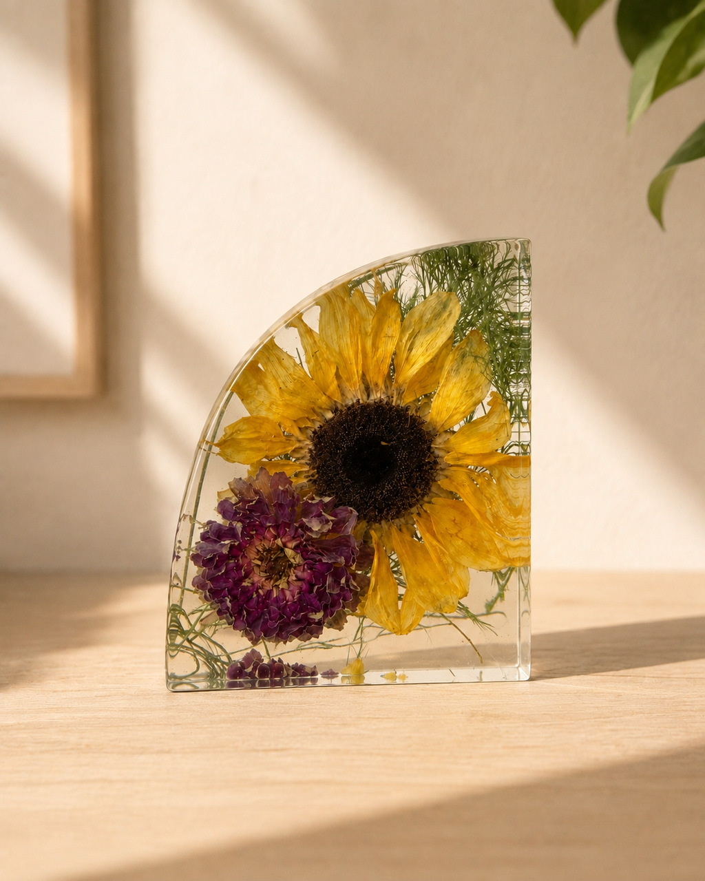 Custom Resin Floral Bookend | Flower Preservation