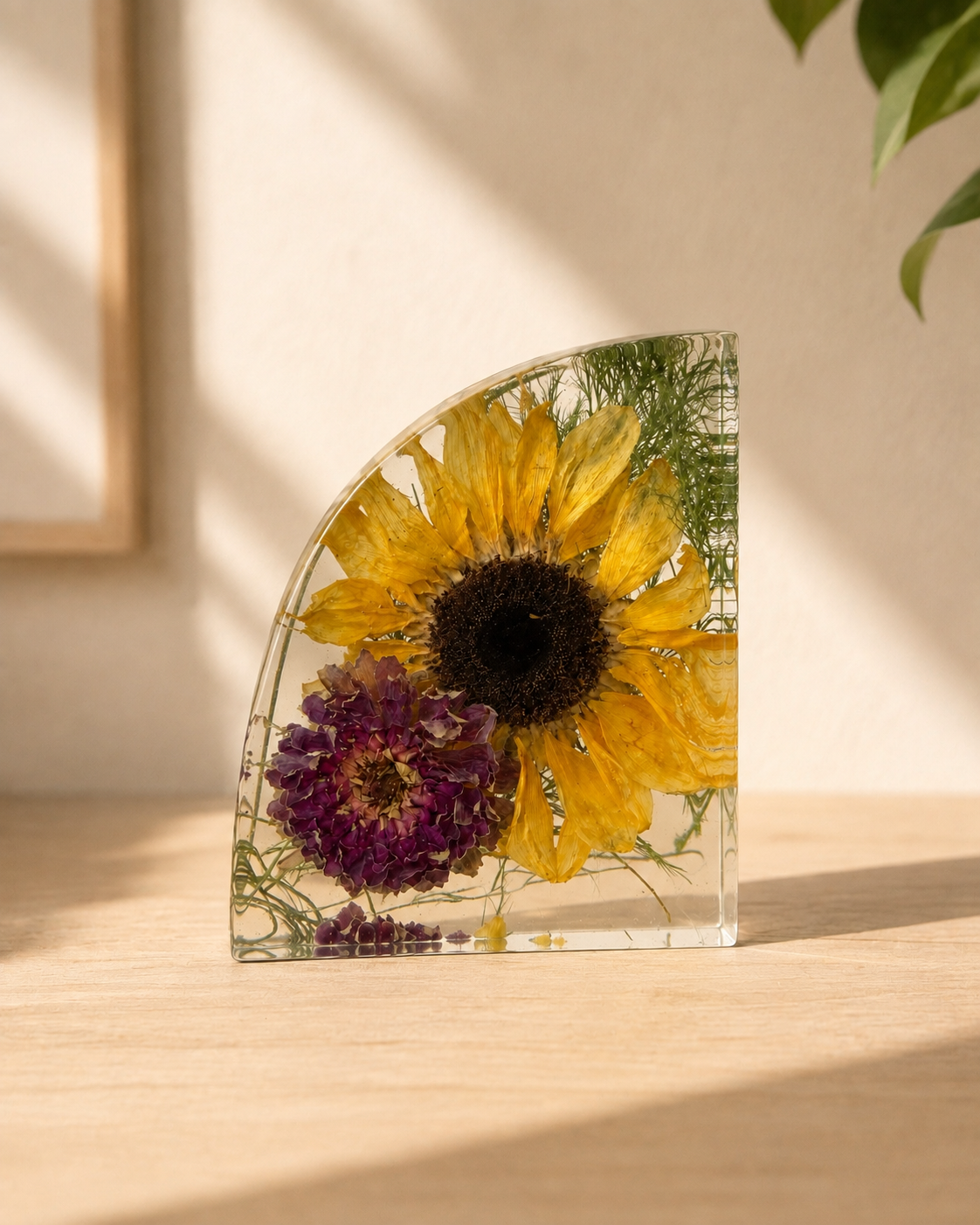 Custom Resin Floral Bookend | Flower Preservation